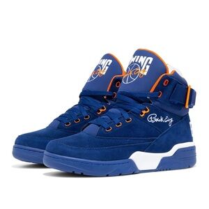 Patrick Ewing Royal Blue & Orange High-Top Men’s Sneakers
